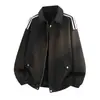 Chaqueta para hombre con cuello alto, moderna y a la moda, con mangas ajustadas, prenda de abrigo para otoño, diseño simple y clásico, estilo otoñal