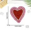 Patches Bordados Artesanais de Coquetel em Formato de Coração para Roupas, Bolsas, Sapatos, Chapéus e Acessórios Patches de Emblema DIY