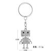 Cross-border novo criativo móvel Diamante robô chaveiro dos desenhos animados pingente chaveiro chaveiro pequeno presente atacado