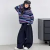 Suéter para Niñas Otoño Invierno Engrosado Nuevo Estilo 2026 Infantil Holgado Media Cremallera Finales de Otoño Niños Medianos y Grandes Cuello Alto Tejido de Punto Moderno