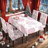 Mantel Navideño y Funda para Silla Transfronteriza al por Mayor Nuevo Todo Incluido Seda de Leche Mantel Navideño Impermeable Estampado Juego de Manteles