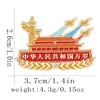 Broche de Estrella Roja de Cinco Puntas Estilo Chino Insignia Patriótica Pin Accesorios Versátiles para Ropa Bolsos Regalo Conmemorativo de Viaje