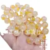 Cuentas de Jade Graduadas de 10 mm Cuentas Sueltas de Jade Cuentas de Jade Flor Amarilla Flotante Cuentas Amarillas Punteadas Pulsera Collar Accesorios de Joyería Cuentas