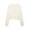 SAW Estação Independente AliExpress Moda Casual Feminina Estilo Europeu e Americano Gola Redonda Suéter Curto Macio 5536200
