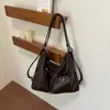 Bolsa Grande Capacidade Feminina 2026 Nova Outono Retro Versátil Leve Luxo Bolsa de Ombro Único Mochila Transversal Multifuncional