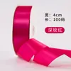 Cinta de Satén con Cruz de Cinta de Rosa Hecha a Mano de 4cm Cinta Decorativa para Regalo de Boda Flor de Cinta de Satén Fabricante Venta al Por Mayor