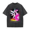 Verão Nova Moda Marca Anime Impressão Velha Camiseta de manga curta Casual Solta Masculino e Feminino Top Bidimensional Dragon Ball