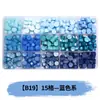 Perlas de cera octogonales, 100 estilos en compartimentos separados, perlas de cera para sellos de cera, empaque de caja de color mixto, venta al por mayor