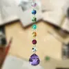Atrapasol Iluminación de Cristal Colgante de Bola de Cristal Cuentas Octagonales de Colores Colgante de Flor de Cristal DIY Venta Caliente Transfronteriza