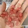 15mm pedra natural ametista olho de tigre furo passante coração de pêssego amor pingente DIY pulseira colar acessórios atacado