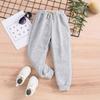 Pantalones Jogger Gruesos Versátiles para Niños de Primavera y Otoño con Cintura Elástica y Cordón, Pantalones de Chándal Calientes para Niños Pequeños, Estilo Coreano
