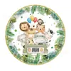Nueva Decoración de Animales de la Jungla de Dibujos Animados Suministros Arreglo Cumpleaños Infantil Charola de Papel Servilleta Mantel Traje de Bosque Tema