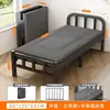 Cama de solteiro dobrável simples para uso doméstico, cama de cochilo para adultos, cama de casal para quarto, cama extra para moradia de aluguel, cama de ferro de painel duro portátil