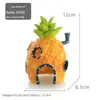Casa Abacaxi Aquário Paisagem Pequenos Enfeites Desenho Animado Bob Esponja Calça Quadrada Enfeites de Resina Peixes e Camarões Evitar Casa Abacaxi Aquário