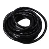 Tubo de alambre de suministro transfronterizo, tubo de envoltura en espiral de plástico, manguito de aislamiento negro y blanco, bobina de almacenamiento de cables