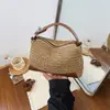 Bolso de Mano de Paja Tejida Nuevo 2026, Diseño de Nicho, Moda Tendencia, Bolso Cruzado de Hombro Único Creativo de Lujo Ligero para Mujer