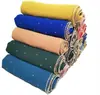 Novo Lenço de Cabeça de Chiffon com Pérolas e Strass para Mulheres, Lenço Longo com Corrente para Sorteio, Lenço Longo, Xale YS010