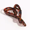 Nueva Moda Elegante Estampado de Leopardo Hueco Amor Pinza para el Pelo Parte Trasera de la Cabeza Sentido de Alta Gama Casual Para Todo Tipo de Peinado Accesorios para el Cabello para Mujeres
