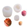 Molde de Silicona de Rosa 3D Molde de Yeso para Vela Aromática DIY Decoración de Pastel Molde para Hornear