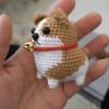 Muñeca de Monstruo de Tres Ojos Colgante de Lana Colgante Tejido a Mano Producto Terminado Muñeca de Ganchillo Hecha a Mano Colgante de Ganchillo Producto Terminado