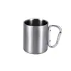 Copo de Água Esportivo Portátil para Exterior de Aço Inoxidável para Montanhismo com Alça Copo Multifuncional Resistente a Quedas Copo de Café para Acampamento