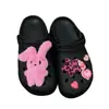 Encantadores Charms de Peluche de Conejito Rosa Dulce para Zapatos de Otoño e Invierno, Clips Decorativos Desmontables para Zapatos