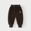 Calça Infantil, Calça de Moletom para Bebê, Calça de Veludo Austríaco Composto para Bebê, Calça Externa de Veludo Cotelê de Cintura Média para Outono e Inverno para Homens e Mulheres