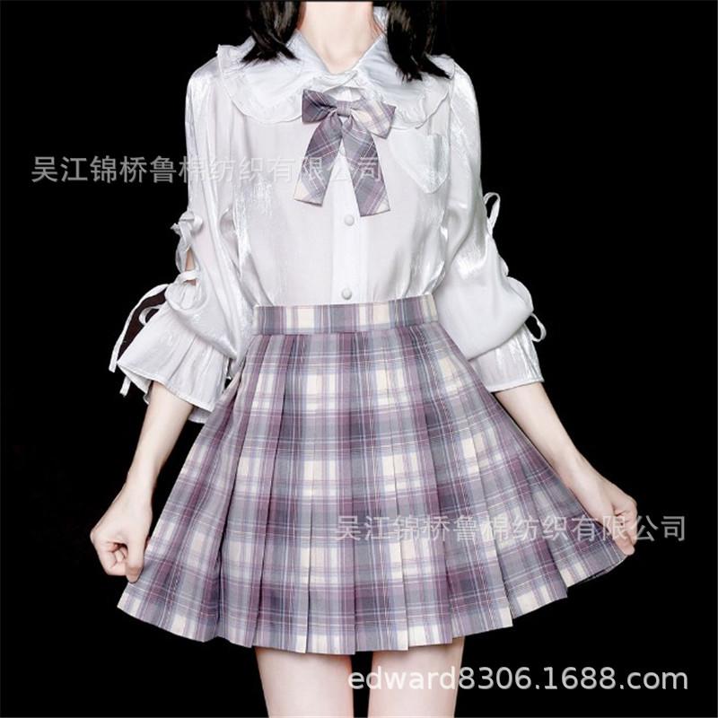 色织格子半身裙JK制服女裙子76Y.JPG