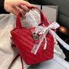 Bolso Tote de Estilo Coreano Transfronterizo 2025 Simple Casual Moda de Mano Tipo Cubo Versátil para Mujer