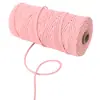 Corda de algodão com alma colorida para tapeçaria tecida artesanal DIY personalizada, cadarço de sapato e chapéu, cordão de roupa e corda de algodão decorativa