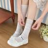 Calcetines Slouch Huecos de Color Sólido Finos de Verano Calcetines de Encaje hasta la Pantorrilla Calcetines Reductores Calcetines Versátiles Retro Nicho