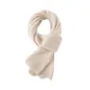Bufanda tejida 100% lana pura para mujer, estilo largo, versión coreana, cálida y protectora para otoño e invierno, calentador de cuello y chal tejido versátil
