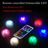 Luz de vela LED redonda luminosa impermeable luz pequeña de buceo colorida batería reemplazable control remoto