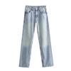 Amazon cross-border comércio exterior europeu e americano roupas femininas atacado 2024 primavera novo perna larga cintura média jeans longo