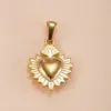 Pingente Único, Joia de Pingente de Aço Inoxidável Transfronteiriça, Colar de Coração com Microincrustação de Diamante, Acessórios Elegantes de Joalheria DIY de Luxo Leve