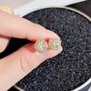 Aretes de botón de plata esterlina s925 Fangxing Super Flash con diamantes cuadrados, diseño simple para mujer, modernos, combinables con todo, temperamento de alta gama