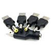 USB macho y hembra a CC macho 3.5 * 1.35mm 4.0*1.7 5.5*2.1 2.5 enchufe de alimentación cabezal de carga