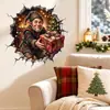 Pegatina de Pared Festival de Navidad Pegatina de Pared Duende de Navidad Pegatina para Inodoro Fondo de Pared para Baño Decoración del Hogar Pegatina de Pared Autoadhesiva