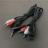 Cable de audio 3.5 uno a dos Lotus 1.2 m RCA de audio 3.5 a doble Lotus cable para altavoz de computadora 2rca1 m