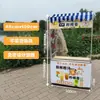 Carrito de puesto plegable nieve raspada sushi salchicha a la parrilla helado carrito de snacks móvil puesto móvil carrito de puesto de mercado nocturno