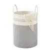 Cesta de Armazenamento Trançada com Corda de Algodão, Cesto de Roupas Sujas, Cesto de Armazenamento Doméstico para Roupas e Brinquedos com Alça, Balde de Armazenamento, Cesto de Roupas Sujas de Corda de Algodão