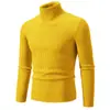 AliExpress ropa nueva para hombre de venta transfronteriza otoño e invierno suéter de cuello alto de rayas verticales para hombre camisa base de punto