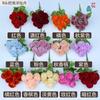 9 Manija de cabeza viga peonía extranjera rosa brasileña nueva pastoral boda belleza flor de seda base salón de bodas coreano flor artificial