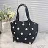 Bolsa de Hombro de Punto para Boda de Año Nuevo Patrón de Dibujos Animados Gran Capacidad Plegable Ligera Bolsa de Punto para Compras