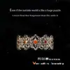Anillo Vintage Ins Artesanía Italiana Nueva Versa Jewelry Chapado en Oro Sin Talla Anillo de Dedo Arcoíris de Nicho