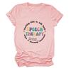 Comercio transfronterizo de Amazon: enseña a los niños a hablar, nueva camiseta de moda para mujer de manga corta al por mayor