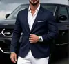 Nueva Chaqueta de Traje Azul Cielo Transfronteriza de Comercio Exterior para Hombre, Talla Grande, Color Sólido, Botón Único, Parte Superior Formal de Negocios