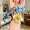 Llavero Chapado en Oro con Forma de Diamante, La Riqueza Viene de Todas Partes, Princesa, Por Favor Hazte Rica, Colgante para Teléfono Móvil, Regalo con Mensaje de Bendición Estilo Chino