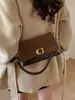 Bolso de Cadena de Cuero Nobuk Bolso Cuadrado Pequeño Bolso de Axila para Mujer Otoño 2025 Nuevo Bolso de Hombro Único Cruzado de Cuero Suave Moda Casual