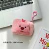 Porta-moedas Fofo de Flor Loopy Coração de Menina Porta-moedas Castorzinho Pingente Bolsa de Armazenamento para Fone de Ouvido Bluetooth de Pelúcia